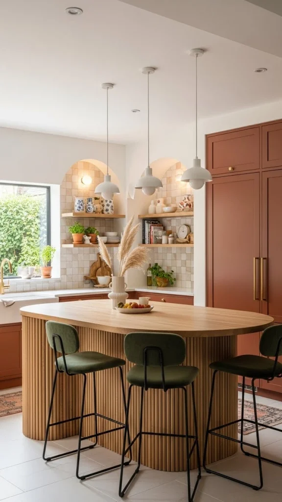 Cozy Kitchen with Curved Details