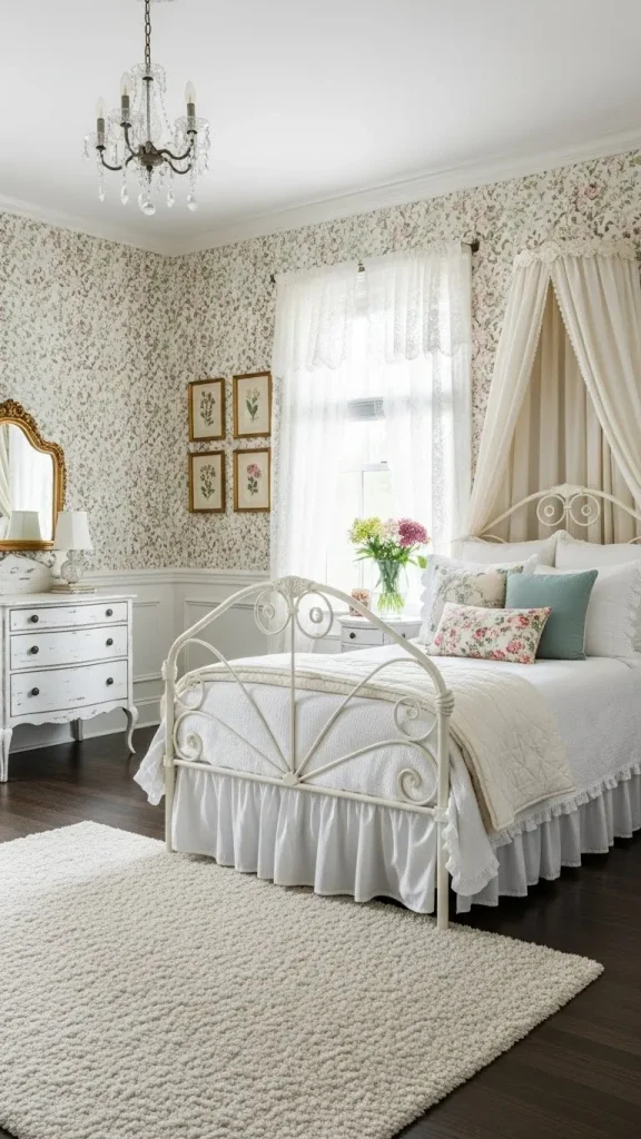 Floral Wallpaper Bedroom