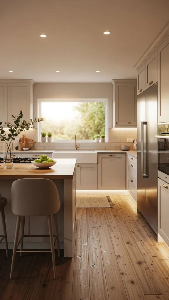 Cozy Kitchen with Soft Flooring