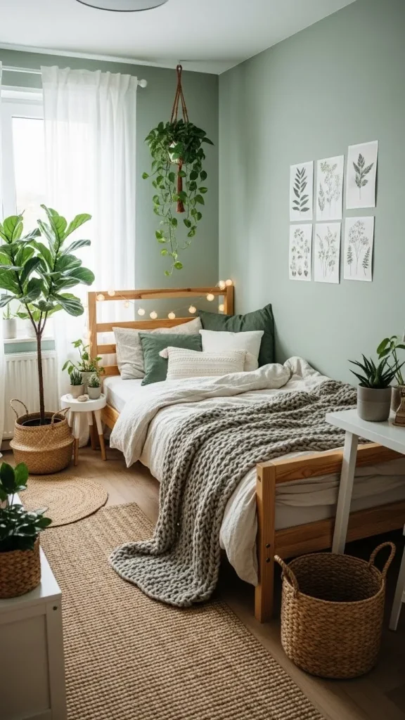 Nature‑Inspired Green Bedroom