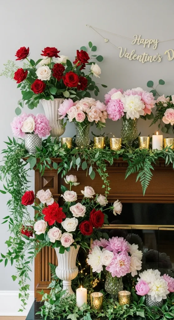 Floral-Focused Valentine Mantle