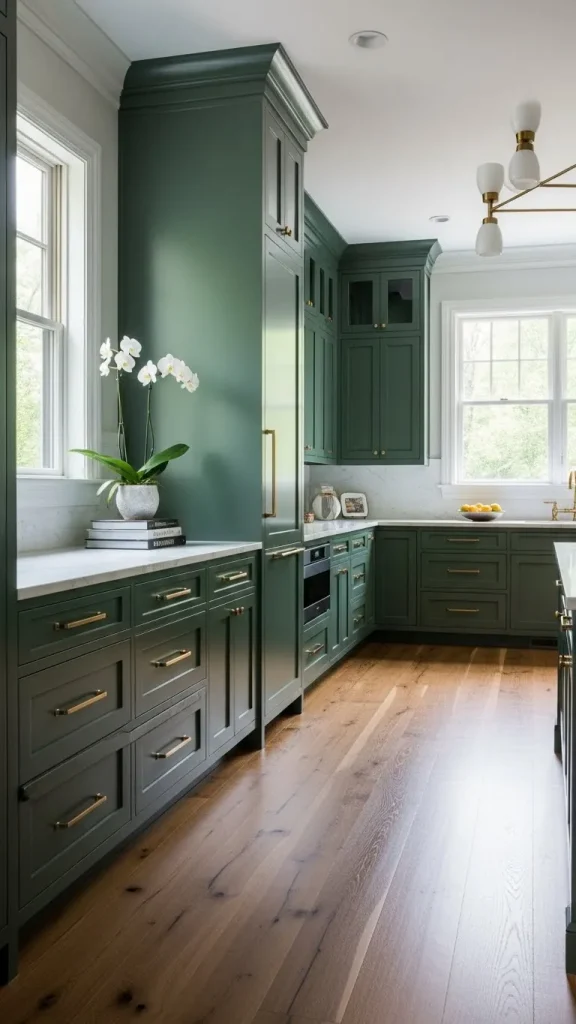 Forest Green Statement Cabinets