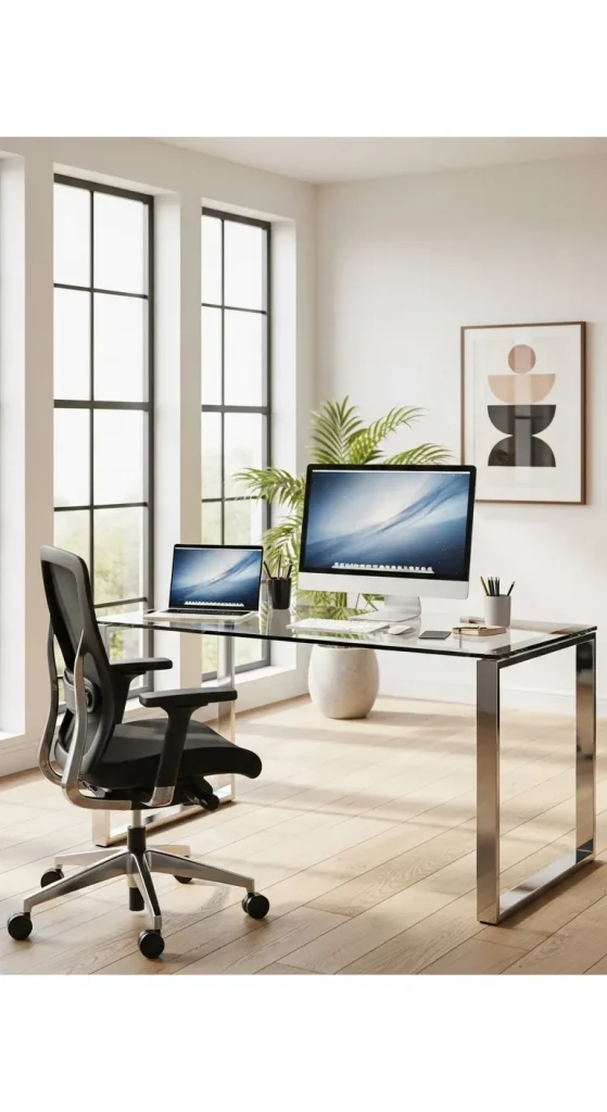 Glass Top Desk