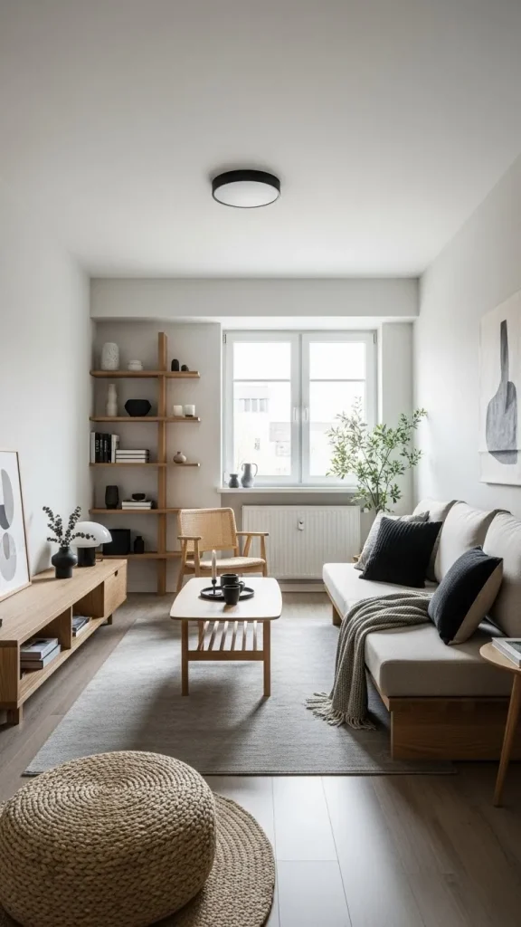 Japandi Style Compact Living Room