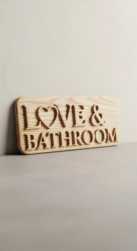 Love-Inspired Bathroom Signs