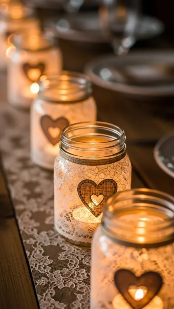 Mason Jar Candle Holders