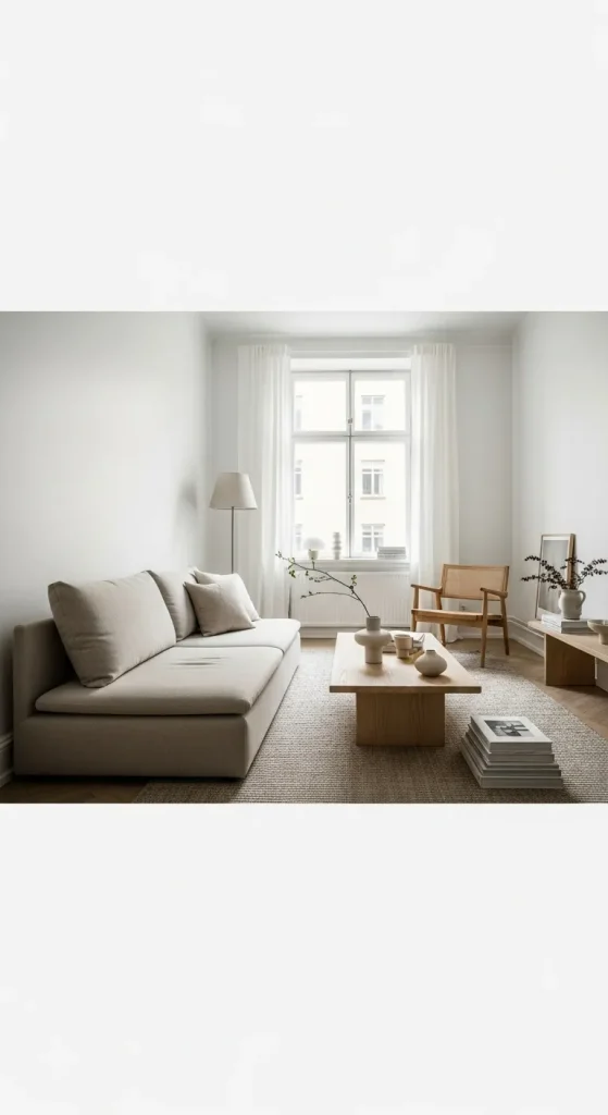Minimalist Neutral Living Room