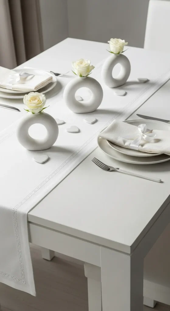 Minimalist White Love Table