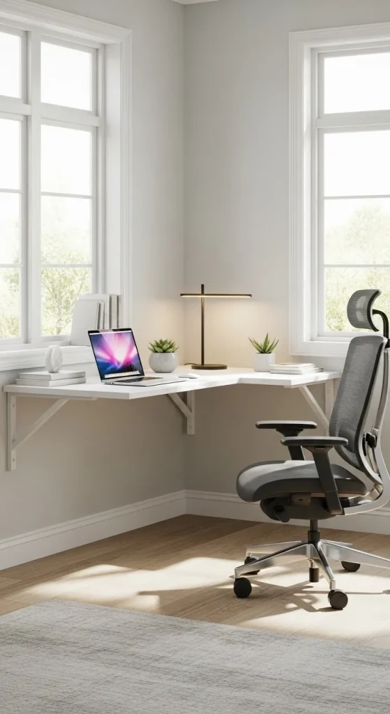 Modern Corner Floating Desk