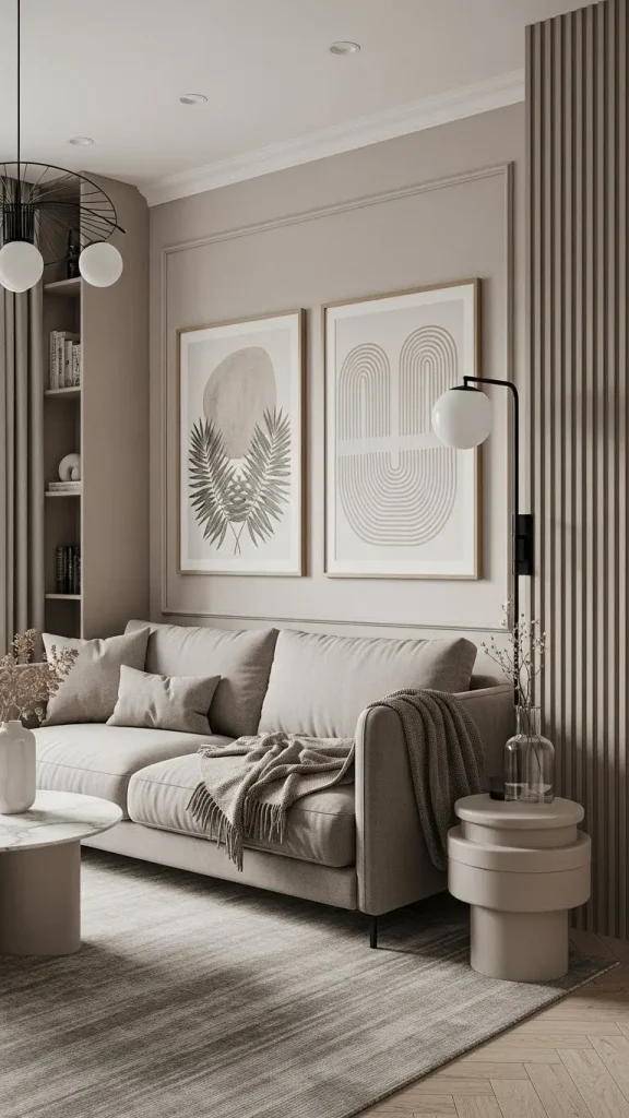 Monochrome Compact Living Room