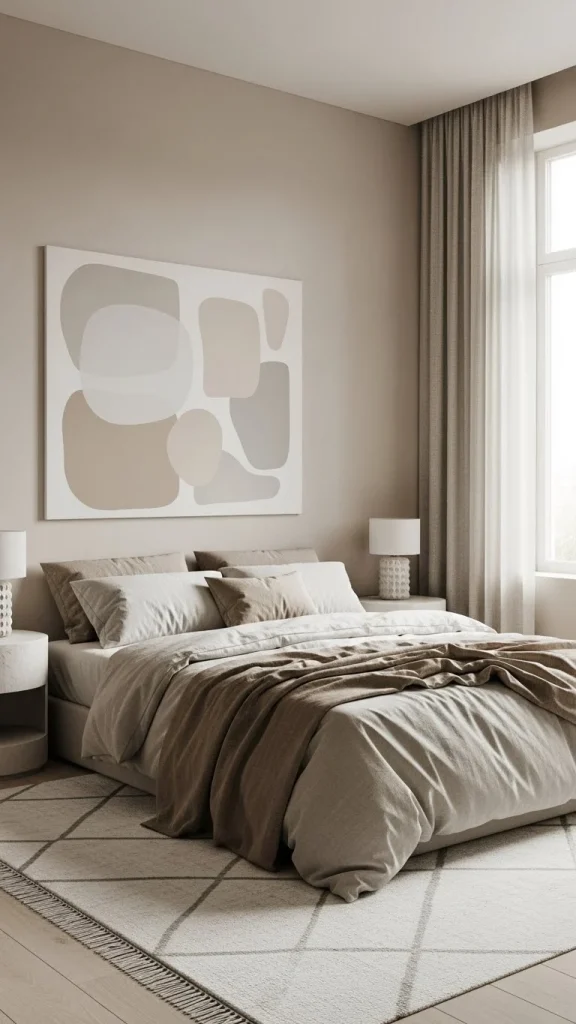 Neutral Bedroom with Soft Curves