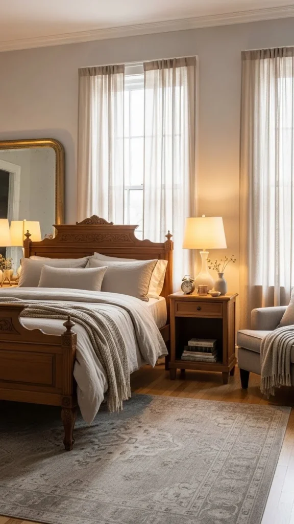 Neutral Bedroom with Stone Textures