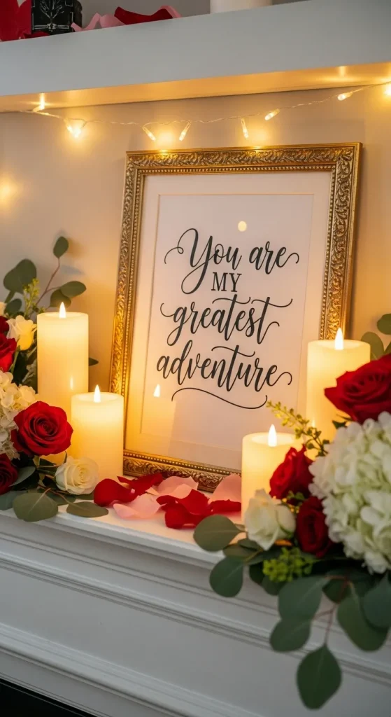 Romantic Quote Art Display
