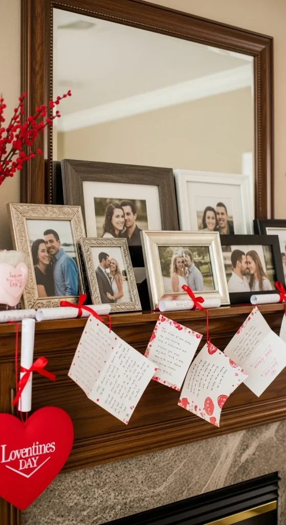 Valentine Mantle with Personal Touches