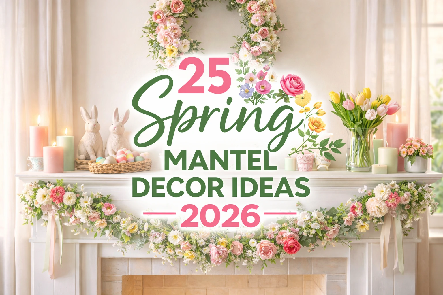 25 Spring Mantel Decor Ideas to Freshen Up Your Home