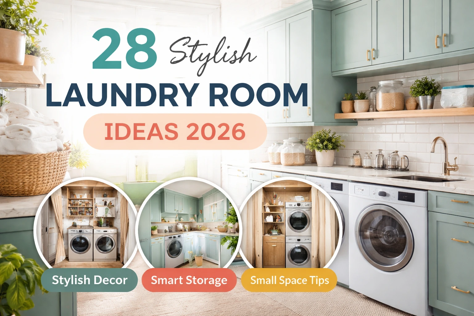28 Stylish Laundry Room Ideas for Organization & Design