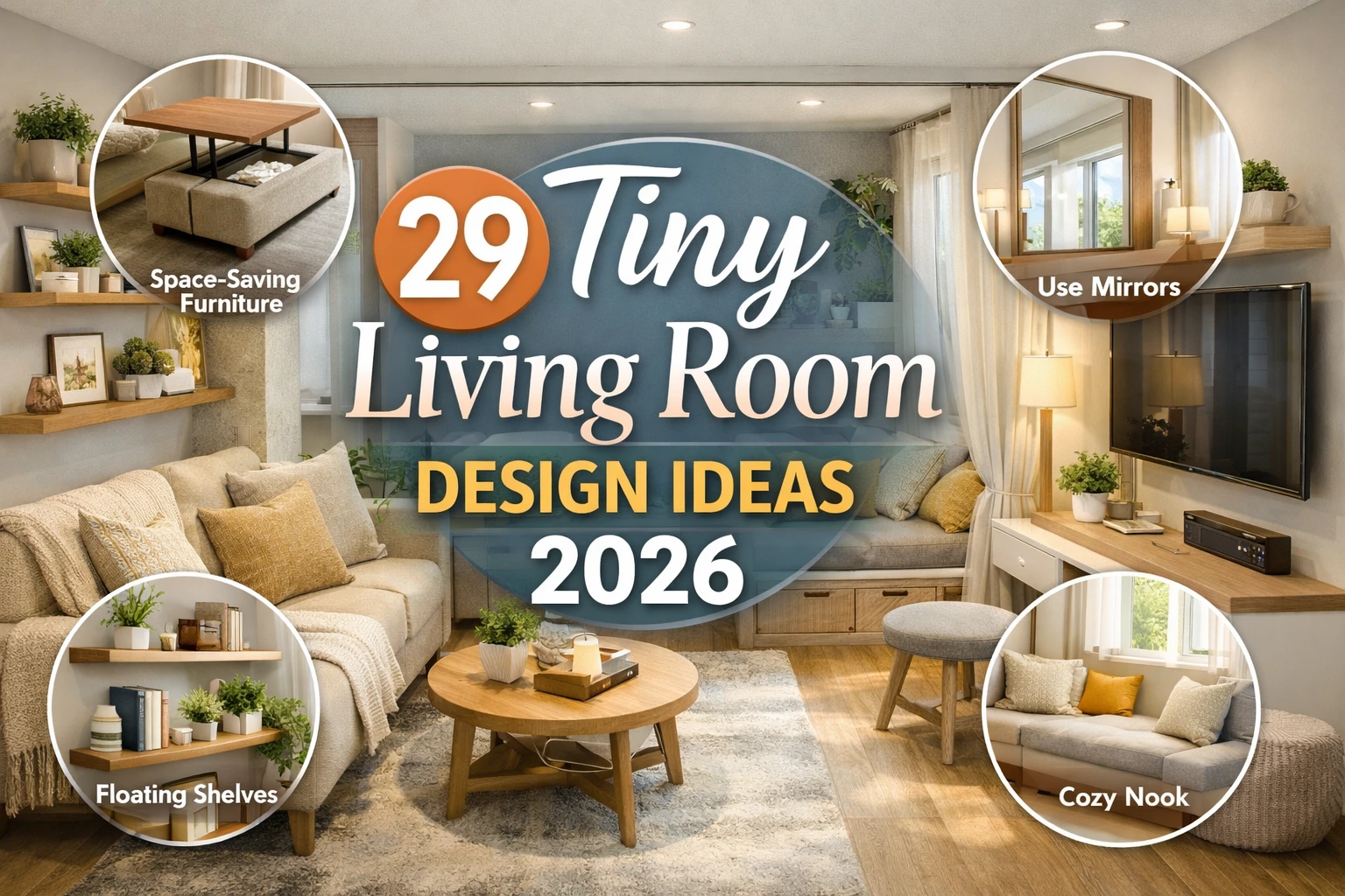 29 Tiny Living Room Design Ideas for Small Spaces