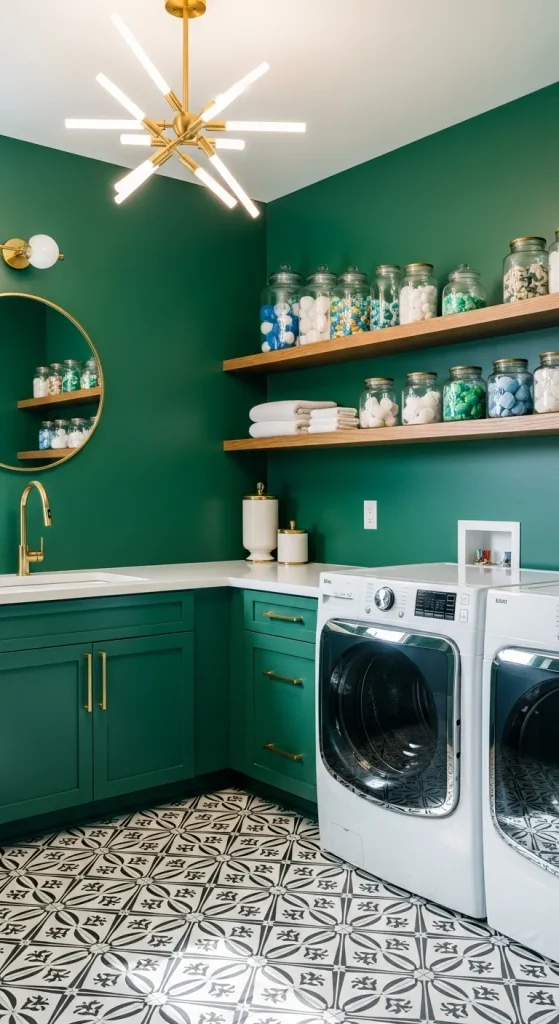 Bold and Colorful Laundry Room