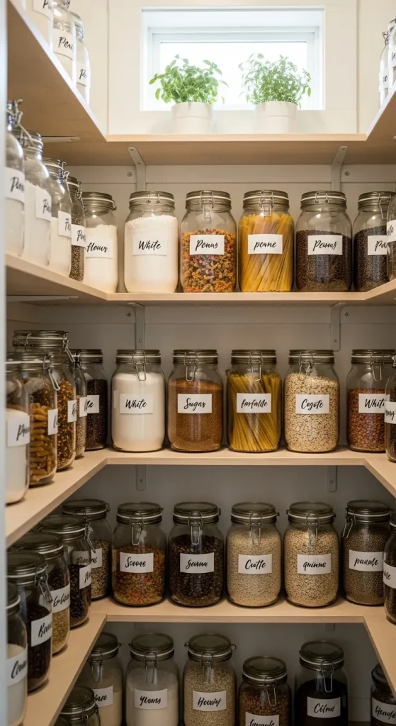 Clear Glass Jars for Easy Identification