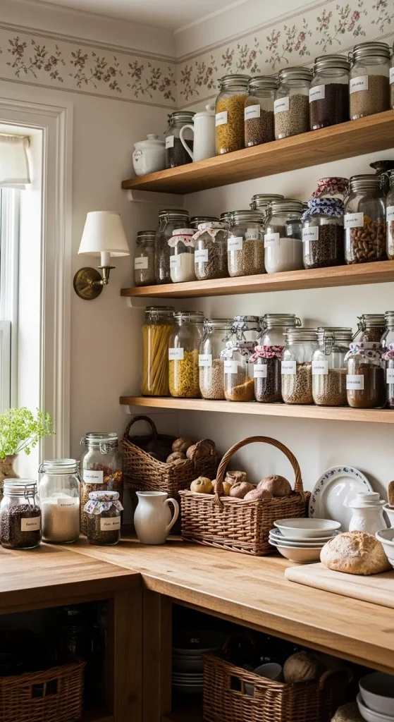 Cottage‑Style Open Pantry