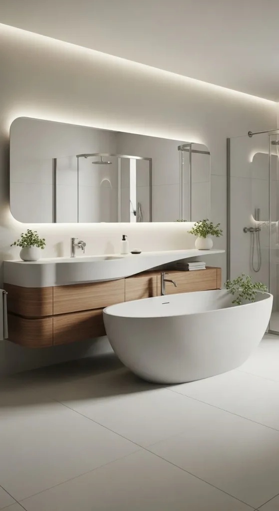 Curved Bathroom Elements