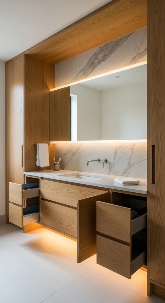 Custom Built-In Vanity Cabinets
