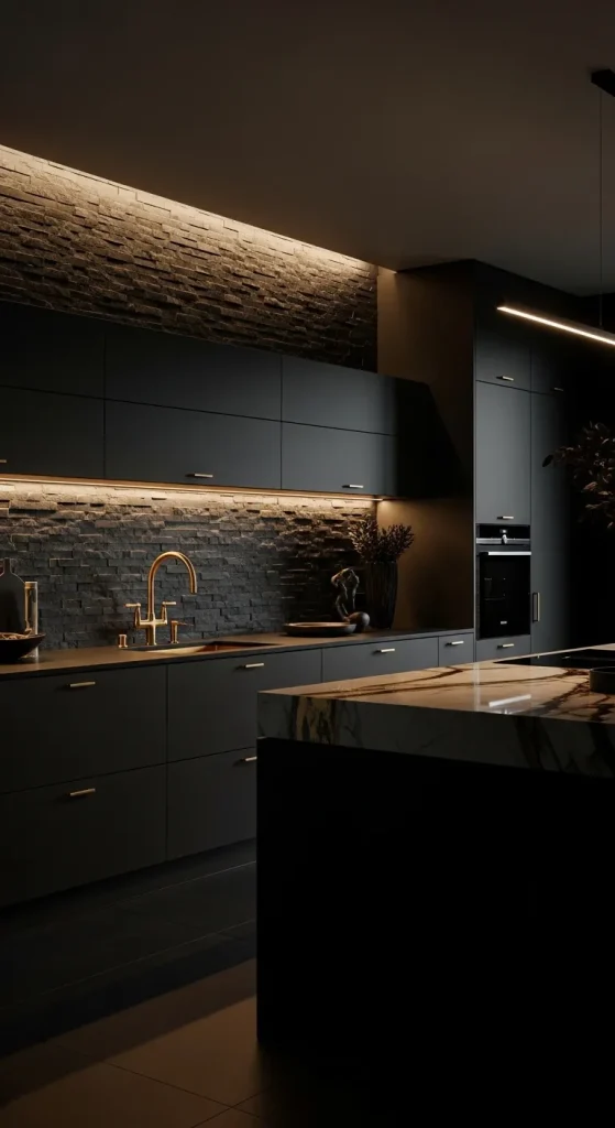 Dark Stone Luxury Kitchen