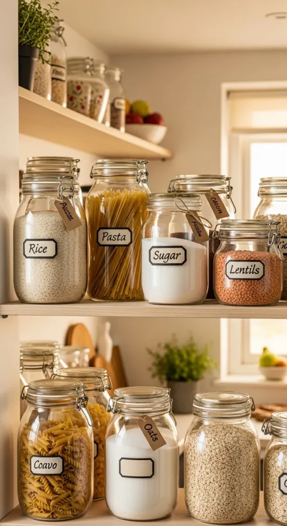 Elegant Glass Jars for Dry Goods