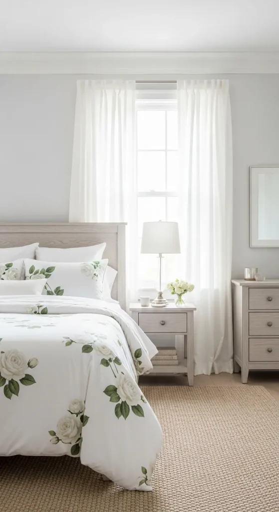 Embroidered Floral Bedding