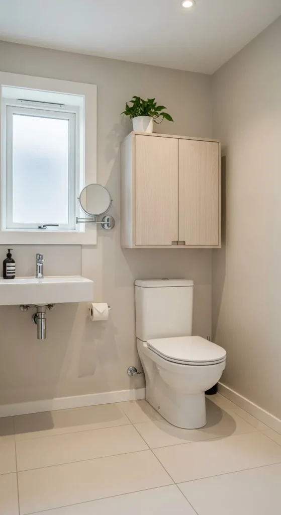 Floating Cabinet Above Toilet