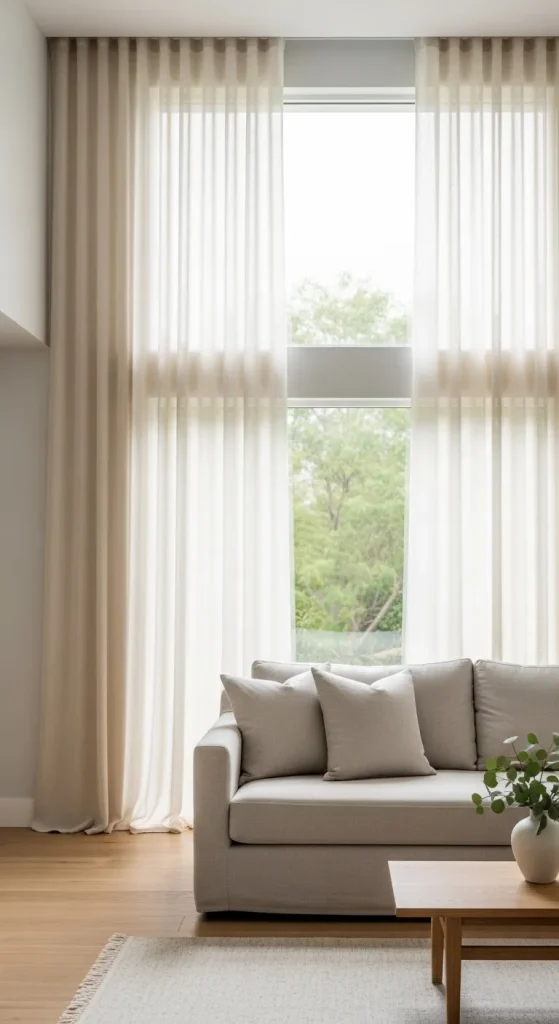 Floor-to-Ceiling Sheer Curtains