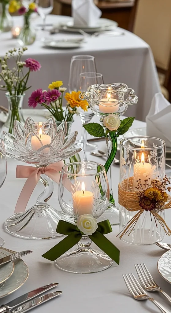 Floral-Themed Candle Holders