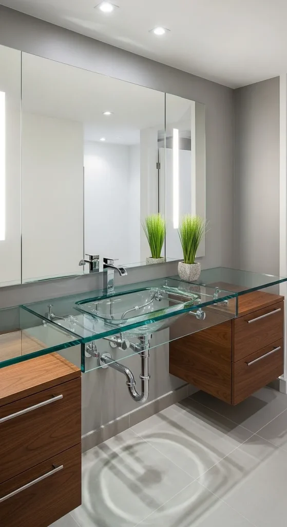 Glass-Top Vanity