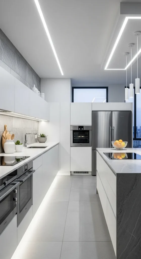 Grey Stone Contemporary Kitchen