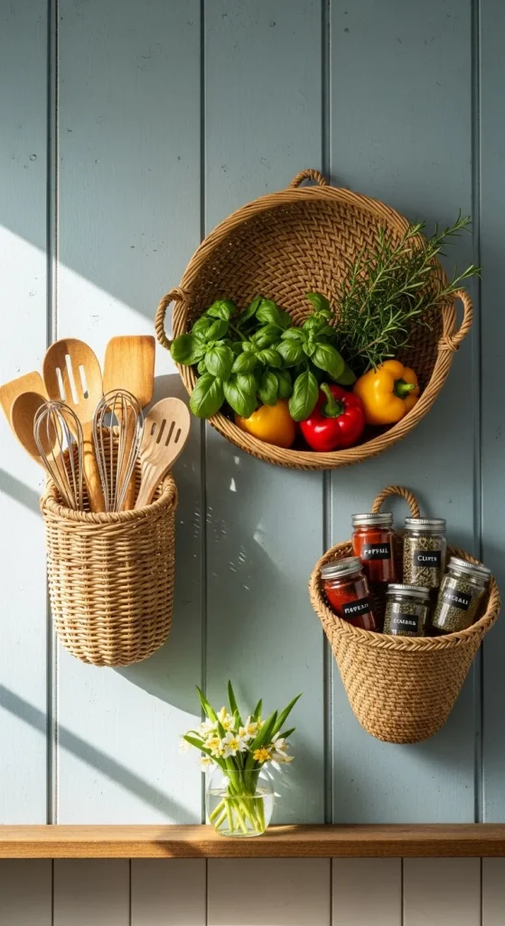 Hanging Woven Baskets for Storage