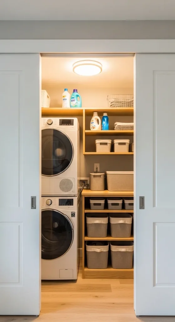 Hidden Laundry Closet Design