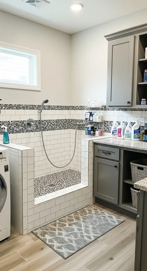 Laundry Room with Pet Washing Station