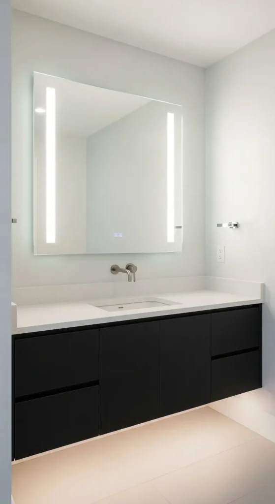 Lighted Vanity Mirror with Side Panels