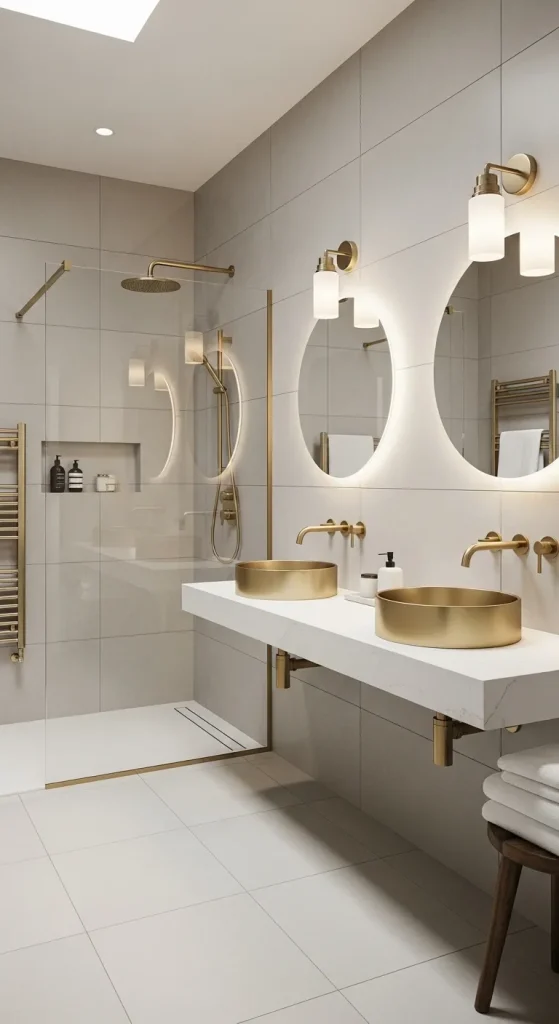 Luxury Gold Accent Bathroom