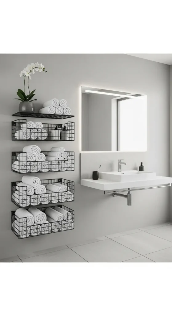 Metal Wire Basket Shelves