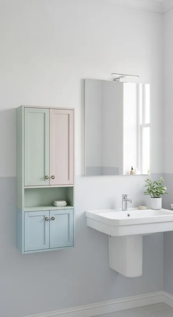 Soft Pastel Wall Cabinet