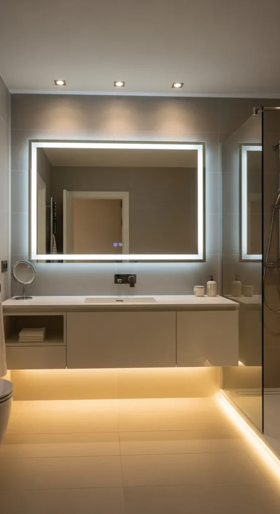 Modern Bathroom Lighting Layers