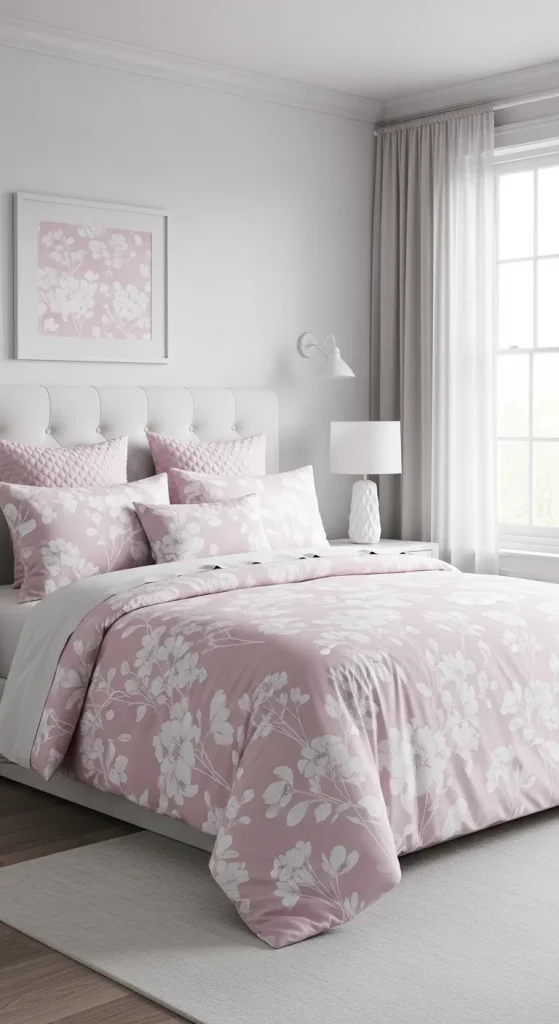 Monochromatic Floral Bedding