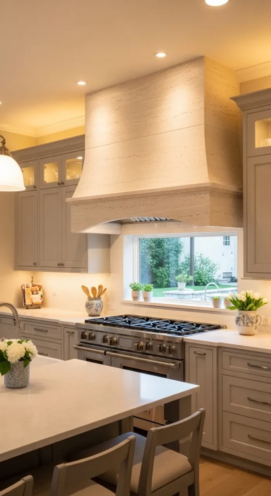 Natural Stone Range Hood Surround