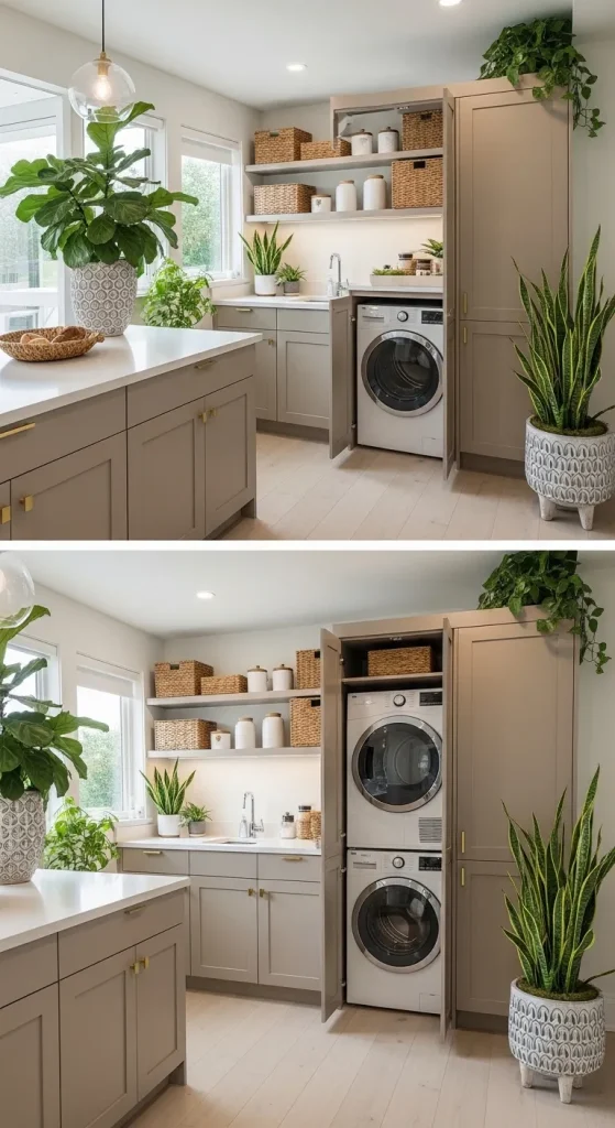 Open Concept Designer Laundry Room