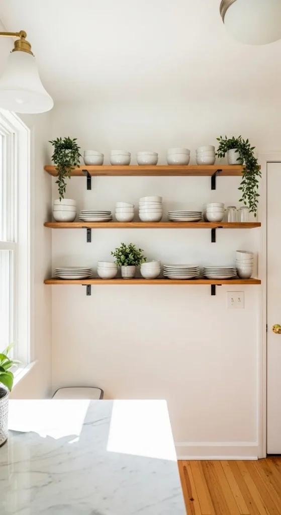 Open Shelving for Airy Feel