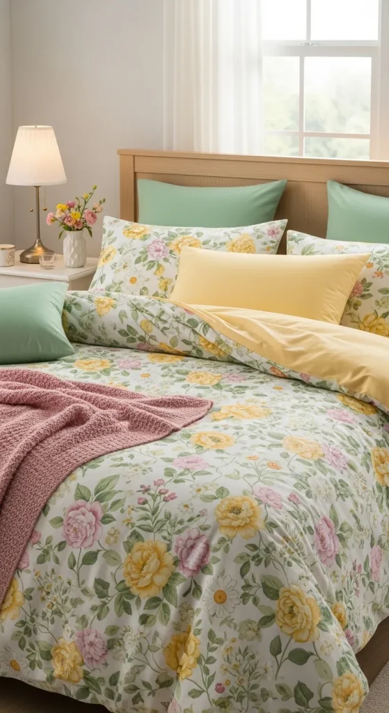 Pink Floral Bedding