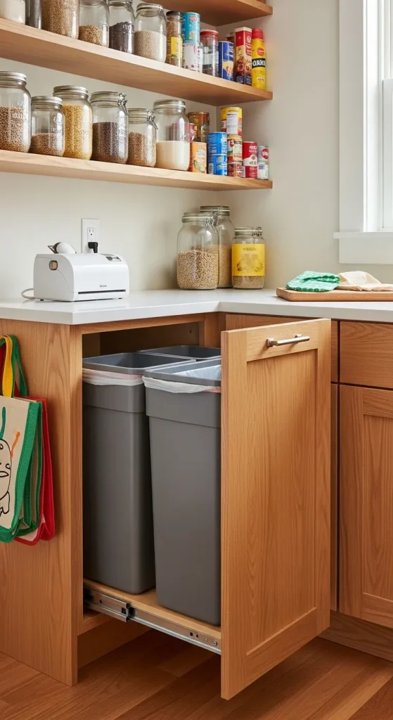 Pull-Out Trash Bins for Clean Organization