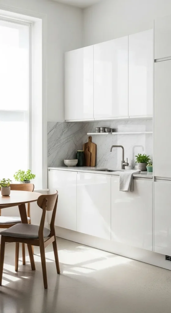 Reflective High-Gloss Cabinets