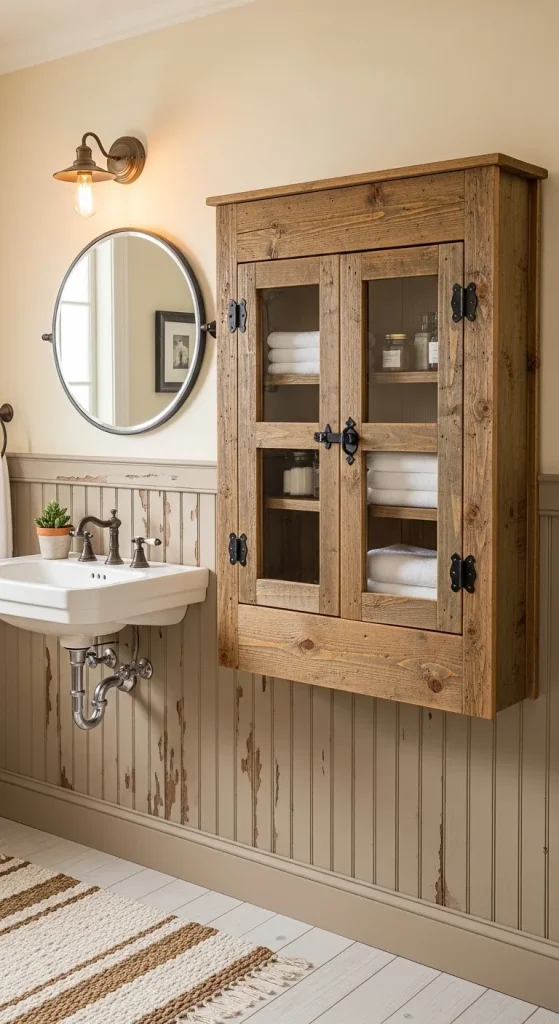 Rustic Farmhouse Wall Cabinet